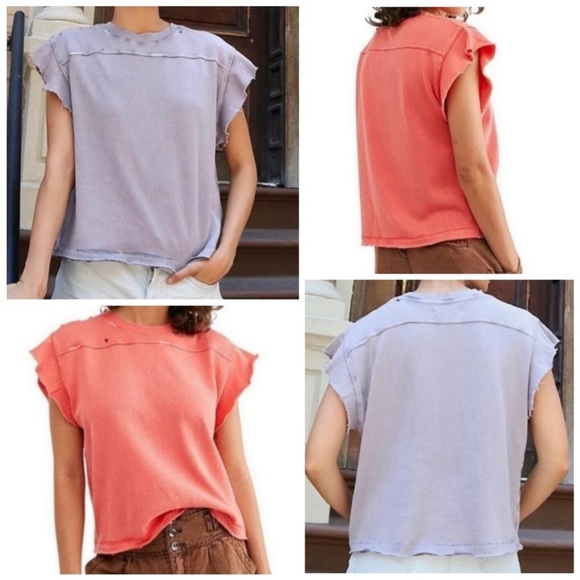 Free People Distressed Warrior Tee Sage XS - Picture 10 of 10